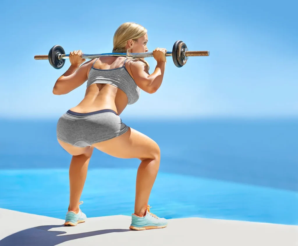 A person lifting dumbbells, focusing on arm muscles Royal Leamington Spa