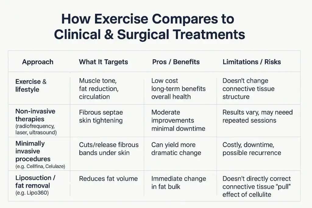 Sculpting Your Bum: Can Toning Exercises Really Reduce Cellulite? 2 How exercise compares to treatments from Lipo 360 Royal Leamington Spa
