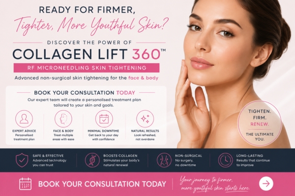 Book your collagen lift 360 Royal Leamington Spa today